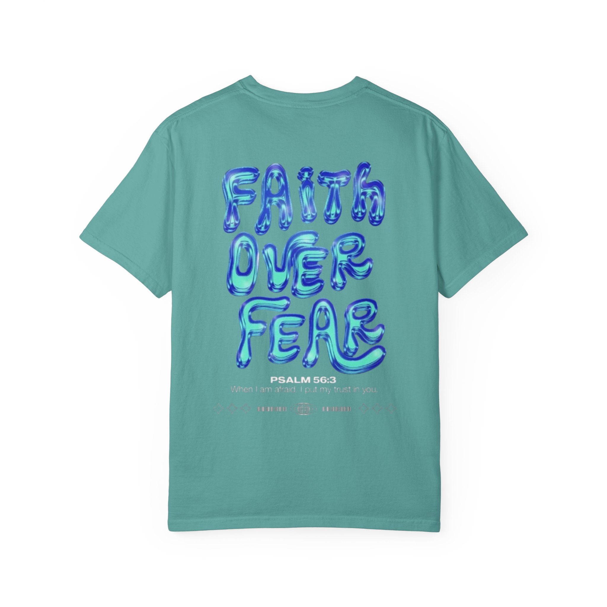 Faith Over Fear T-Shirt — 'DRIVN' Graphic Unisex Garment-Dyed Tee