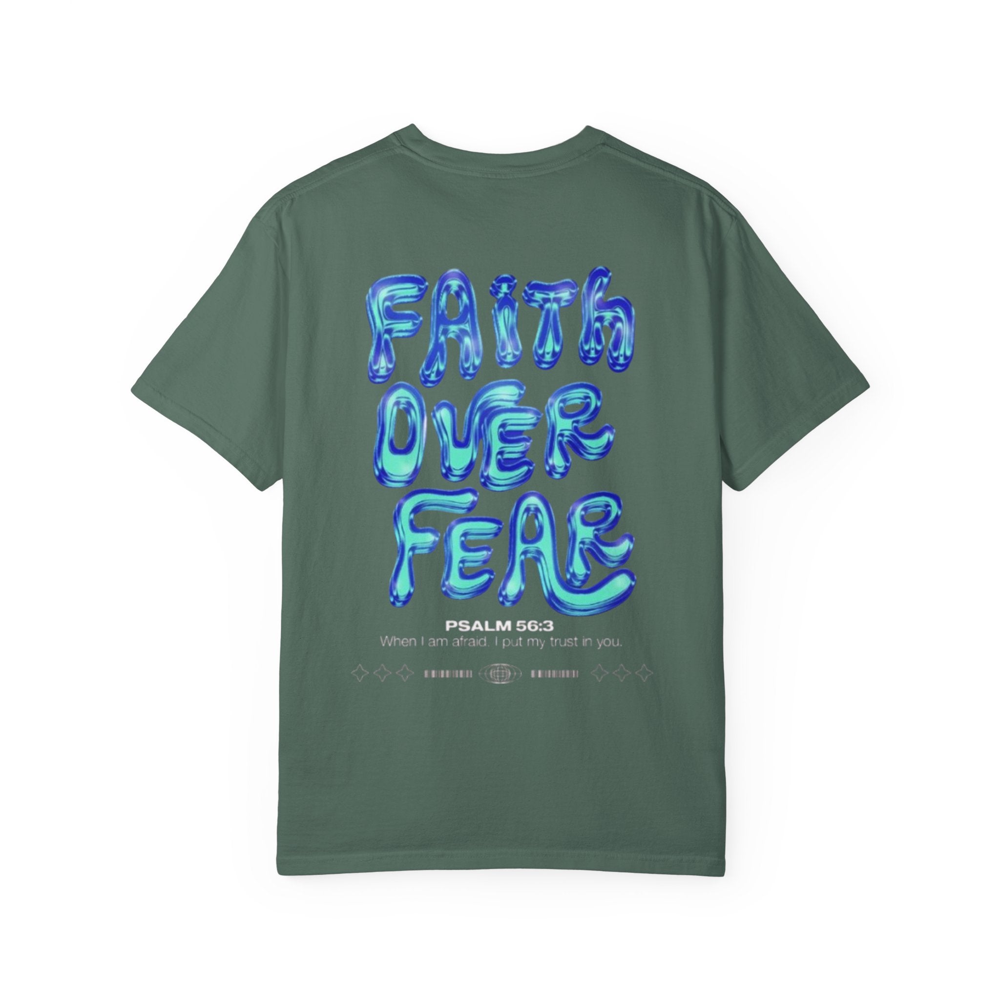 Faith Over Fear T-Shirt — 'DRIVN' Graphic Unisex Garment-Dyed Tee