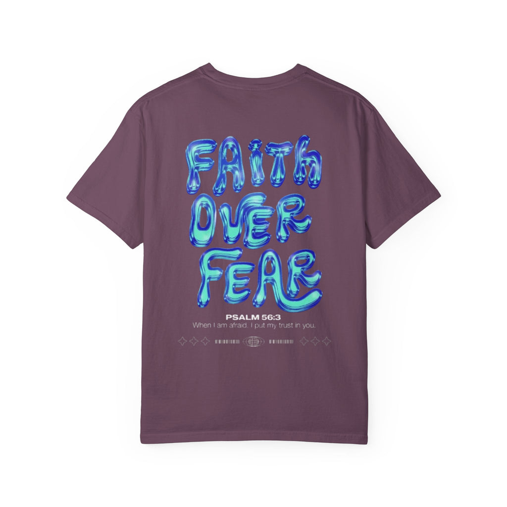 Faith Over Fear T-Shirt — 'DRIVN' Graphic Unisex Garment-Dyed Tee