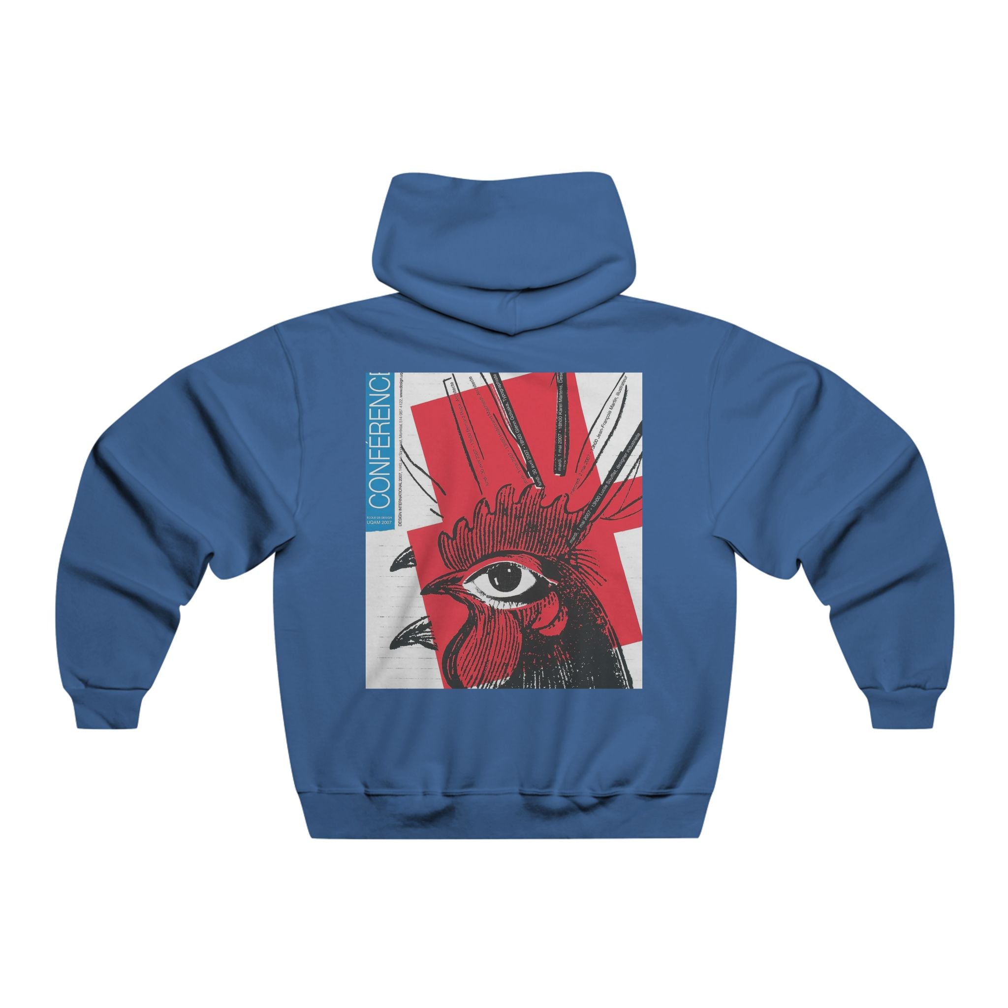 Rooster Eye Graphic Hoodie — Retro Punk Streetwear Sweatshirt