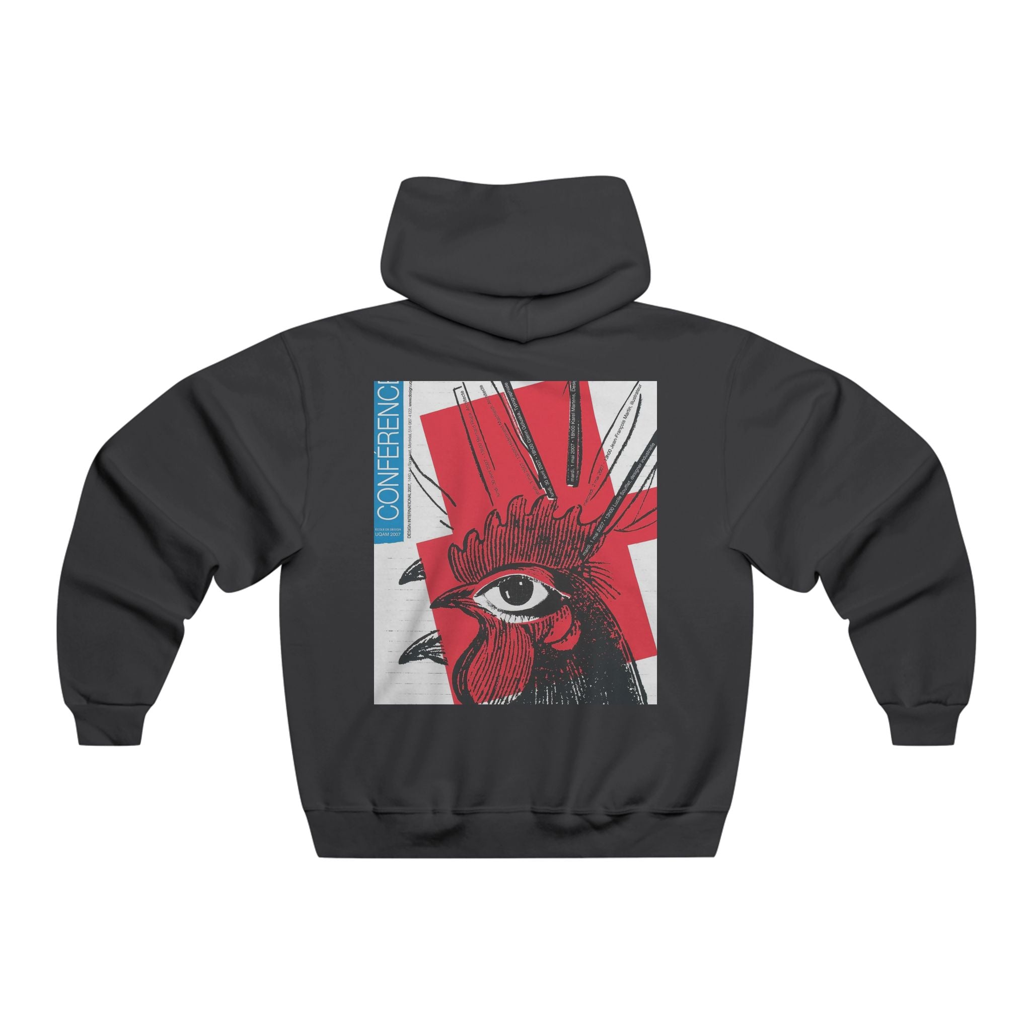 Rooster Eye Graphic Hoodie — Retro Punk Streetwear Sweatshirt