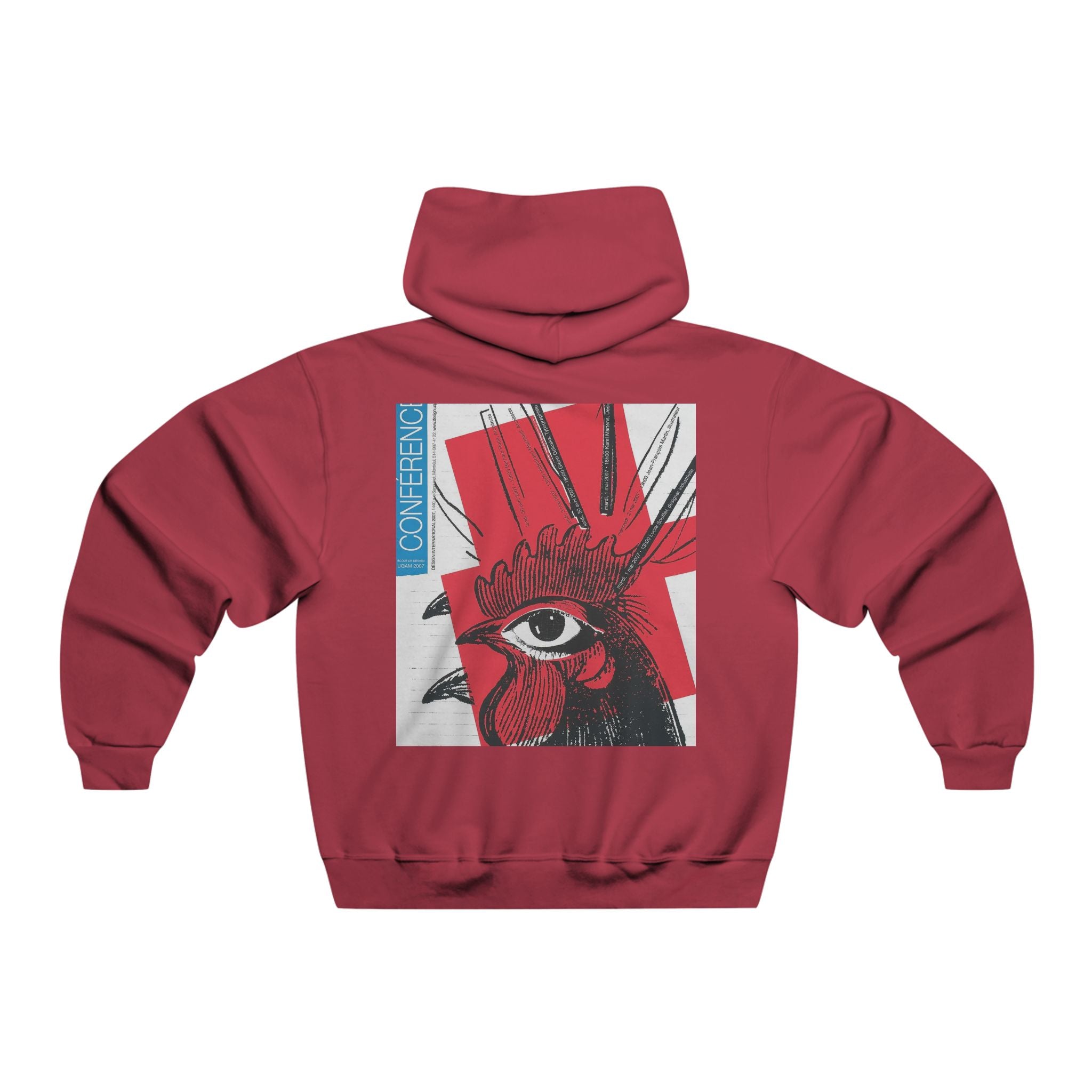 Rooster Eye Graphic Hoodie — Retro Punk Streetwear Sweatshirt
