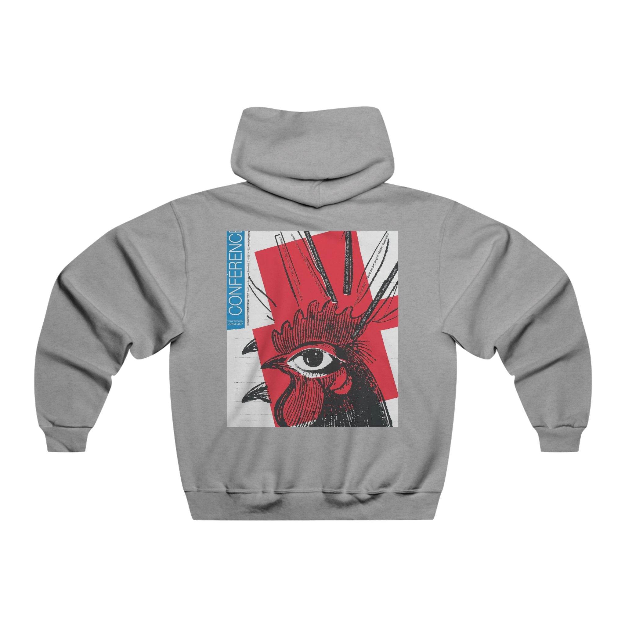 Rooster Eye Graphic Hoodie — Retro Punk Streetwear Sweatshirt