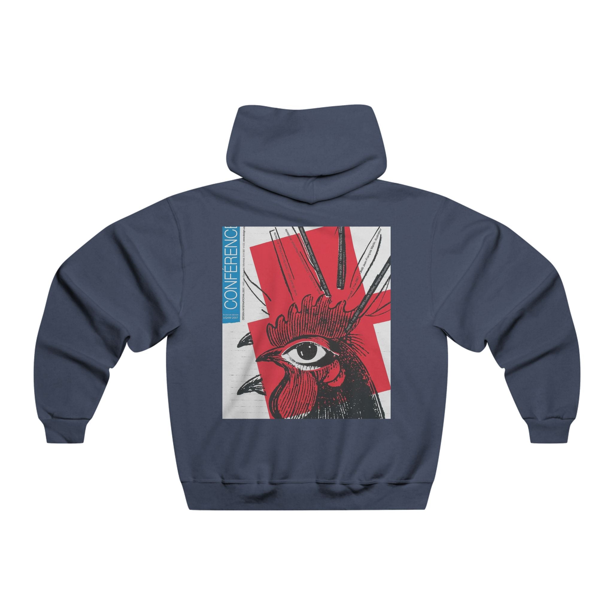 Rooster Eye Graphic Hoodie — Retro Punk Streetwear Sweatshirt