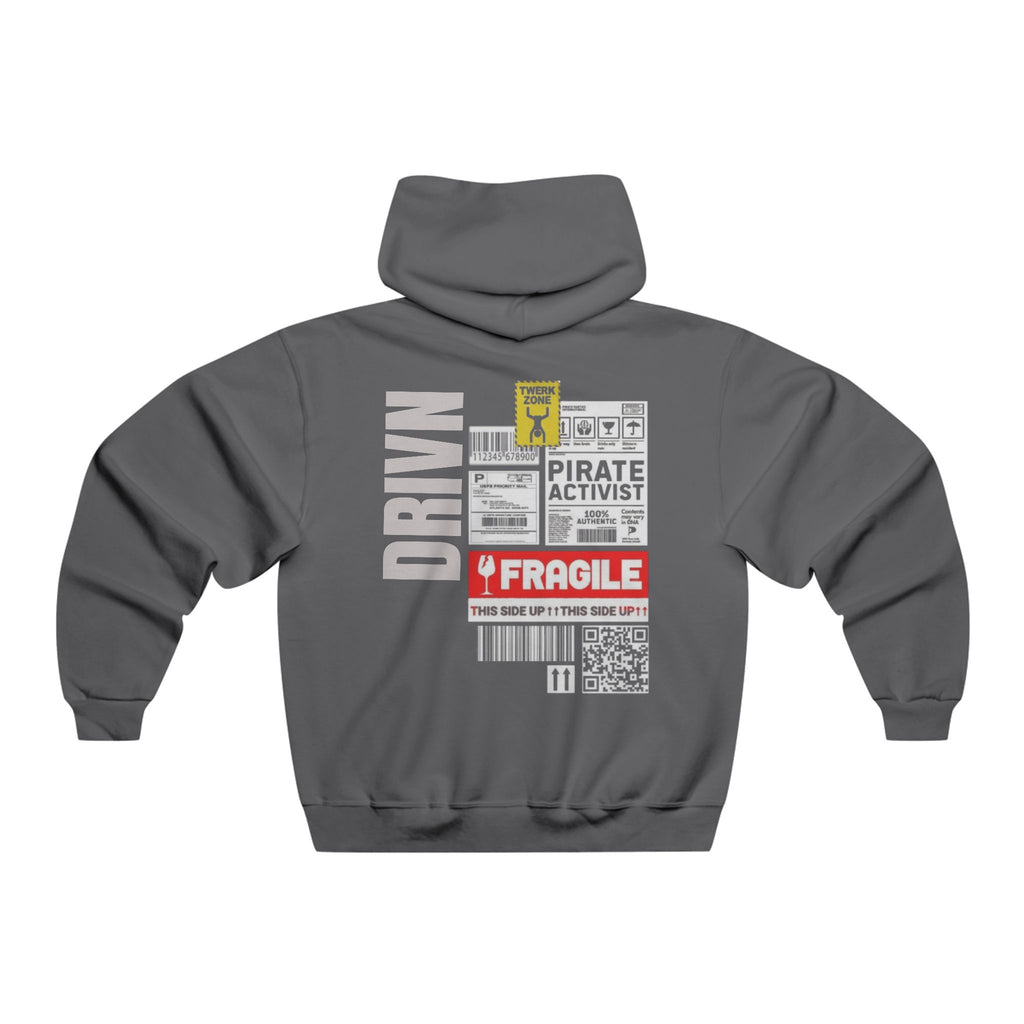 DRIVN Graphic Hoodie — 'Fragile / Pirate Activist' Urban Streetwear Pullover