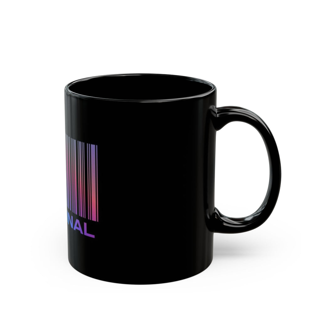Be Original Barcode Mug — Inspirational Neon Coffee Cup (11oz/15oz)